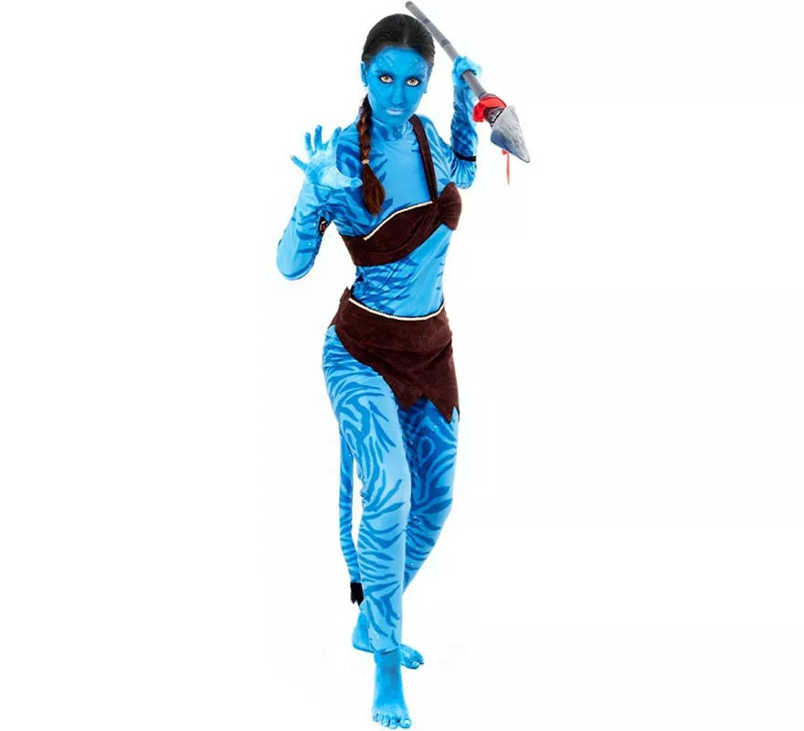 Translation missing: de.Disfraz de Guerrera Tribal azul para mujer