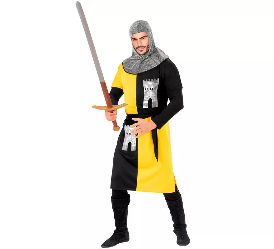 Translation missing: de.Disfraz de Guerrero Medieval Amarillo para hombre