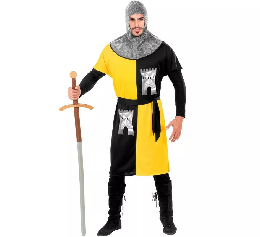 Translation missing: de.Disfraz de Guerrero Medieval Amarillo para hombre