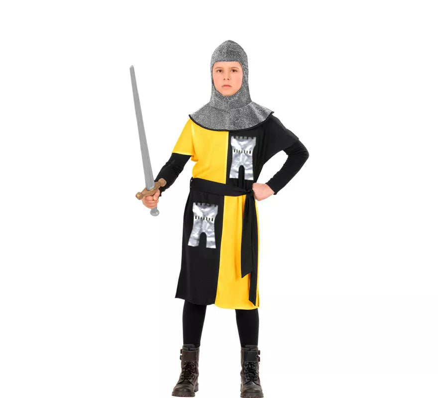 Translation missing: de.Disfraz de Guerrero Medieval Amarillo para niño