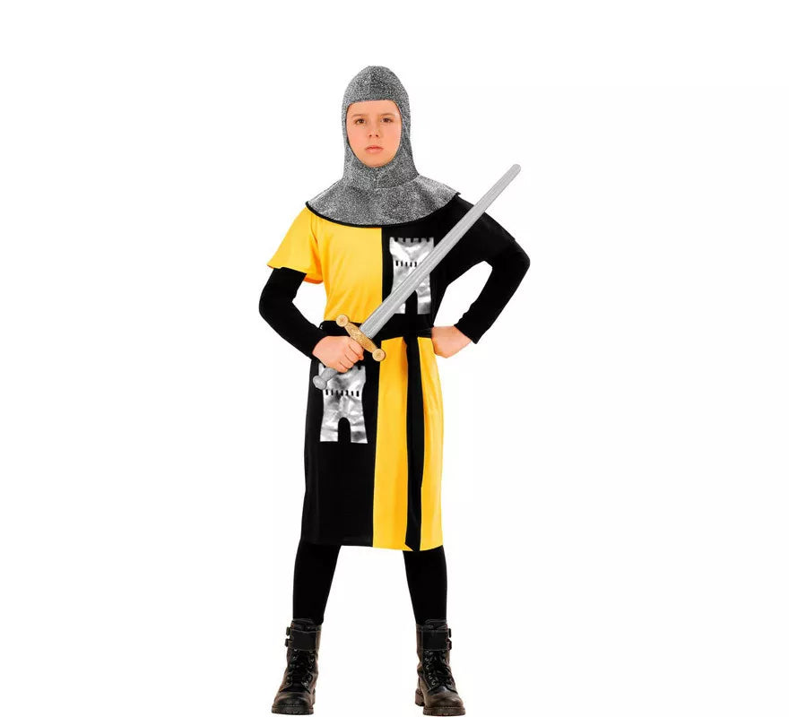 Translation missing: de.Disfraz de Guerrero Medieval Amarillo para niño
