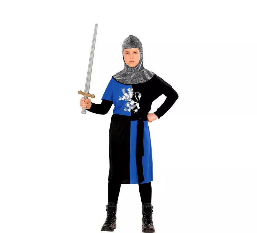 Disfraz de Guerrero Medieval Azul para niño