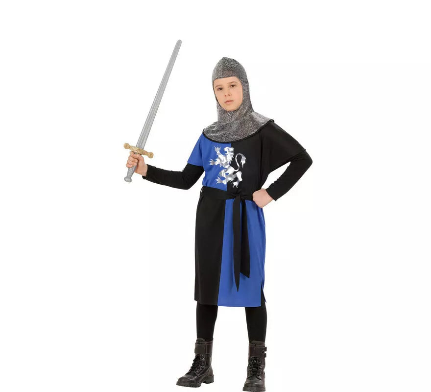 Translation missing: de.Disfraz de Guerrero Medieval Azul para niño