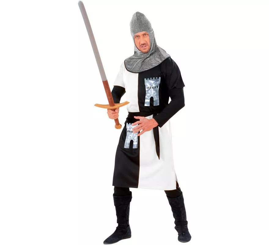 Translation missing: de.Disfraz de Guerrero Medieval Blanco para hombre
