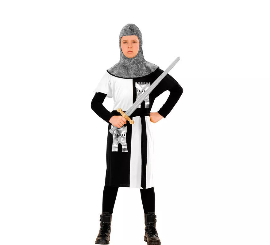 Translation missing: de.Disfraz de Guerrero Medieval Blanco para niño