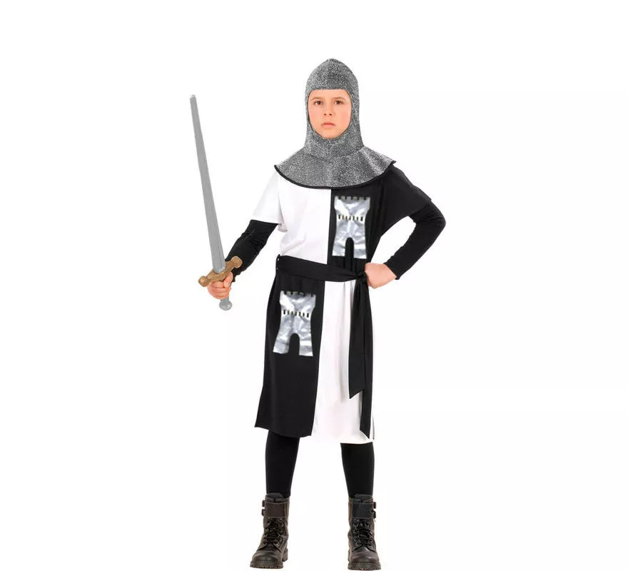Translation missing: de.Disfraz de Guerrero Medieval Blanco para niño