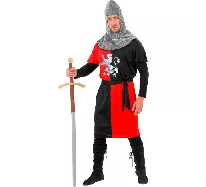 Disfraz de Guerrero Medieval Rojo para hombre