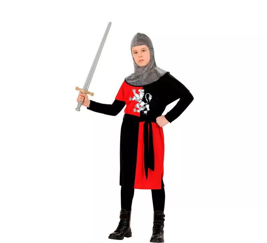 Translation missing: de.Disfraz de Guerrero Medieval Rojo para niño