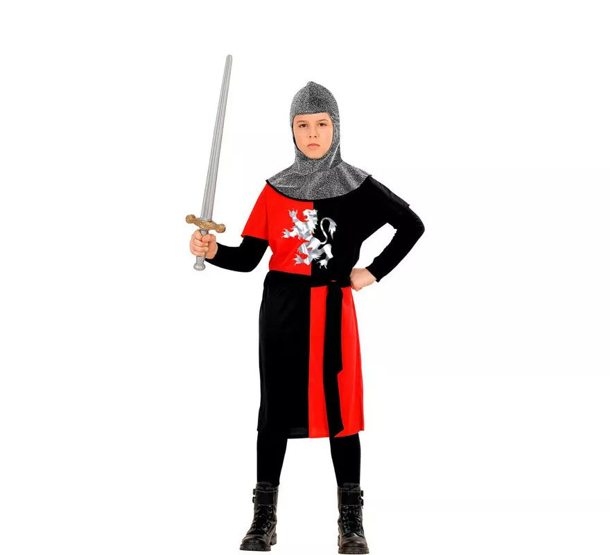 Translation missing: de.Disfraz de Guerrero Medieval Rojo para niño