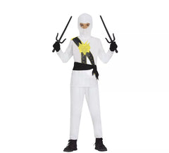 Weißes Ninja-Krieger-Kostüm für Kinder