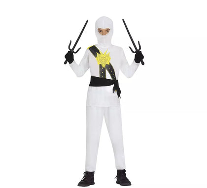 Disfraz de Guerrero Ninja blanco para niños