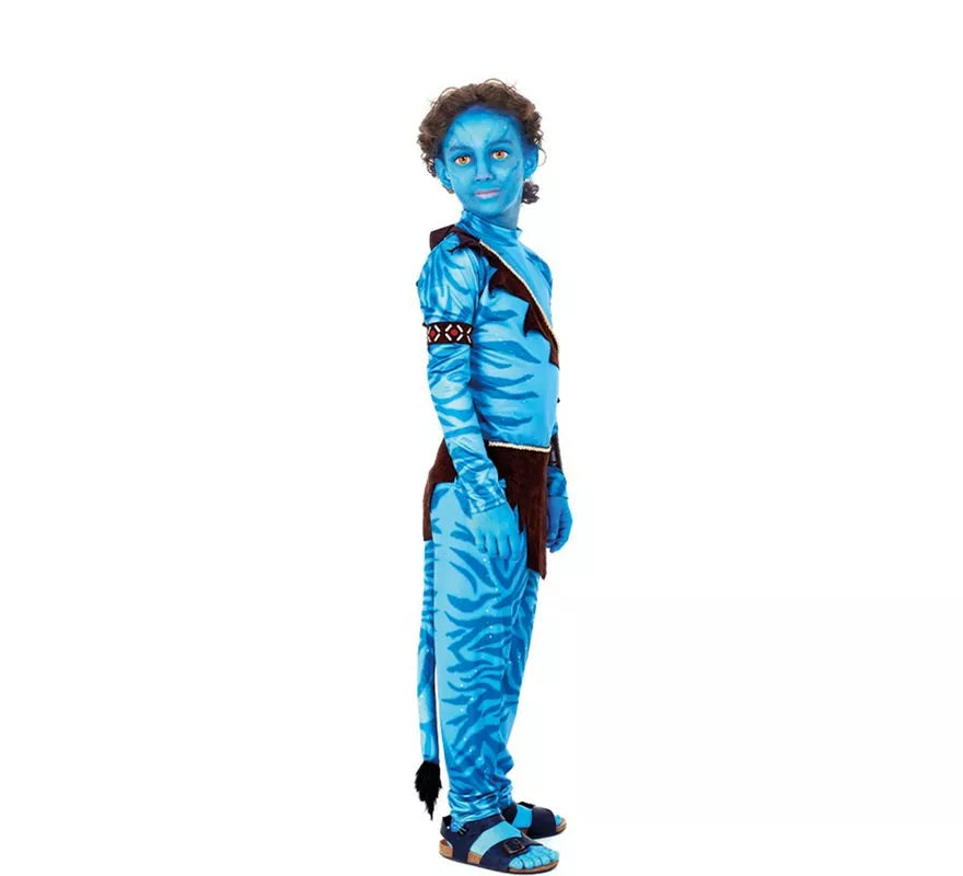 Translation missing: de.Disfraz de Guerrero Tribal azul para niño