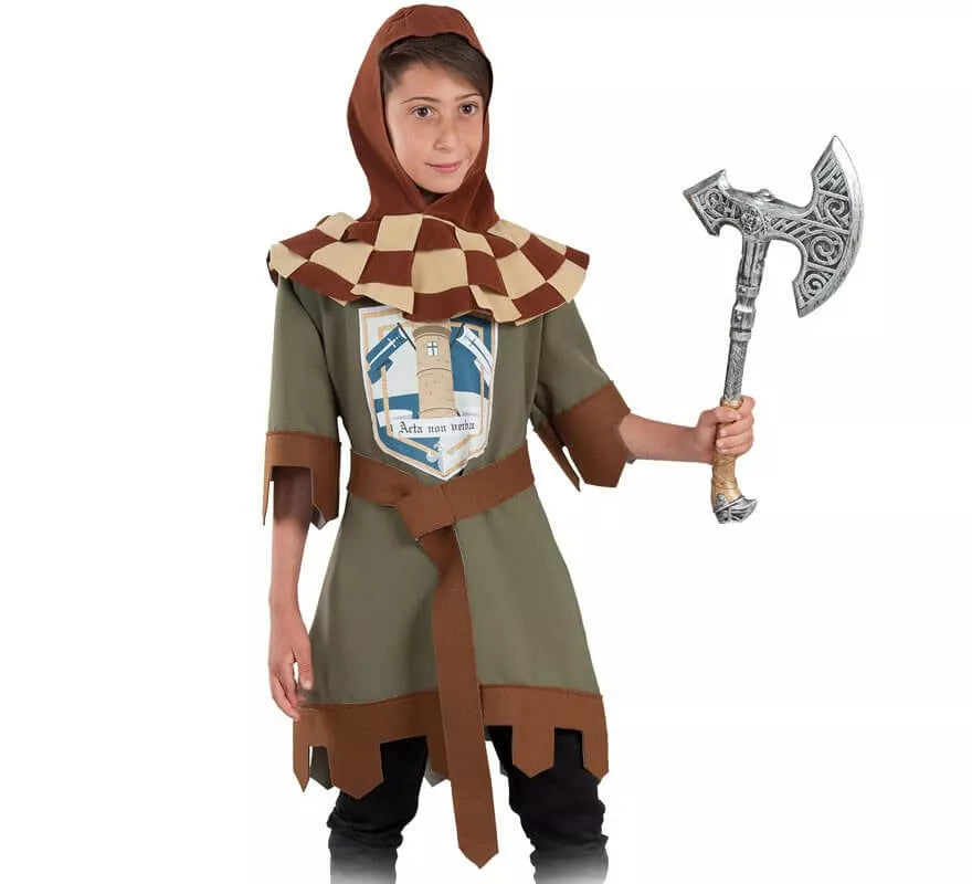 Translation missing: de.Disfraz de Guerrero Verde Medieval para niño
