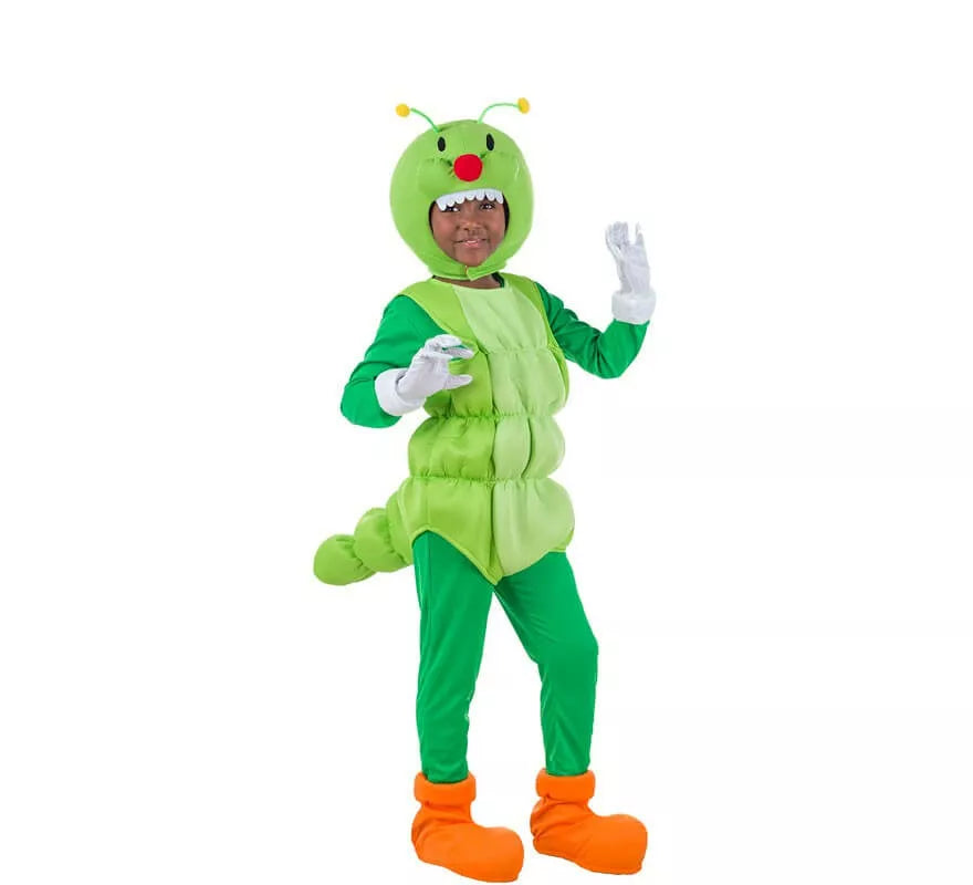 Translation missing: de.Disfraz de Gusano Verde para niños
