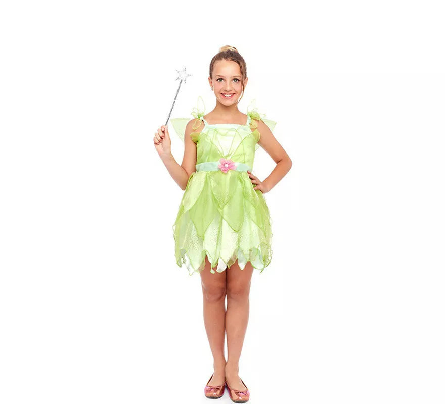 Translation missing: de.Disfraz de Hada Floral Verde para niña