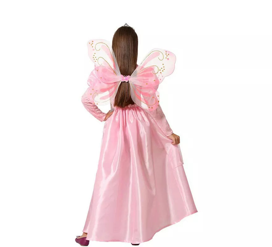 Translation missing: de.Disfraz de Hada Madrina Rosa con Varita para niña