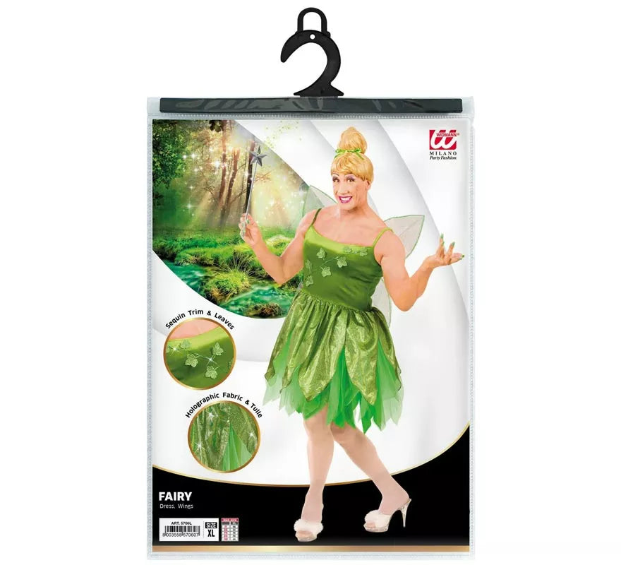 Translation missing: de.Disfraz de Hada verde de cuento para hombre
