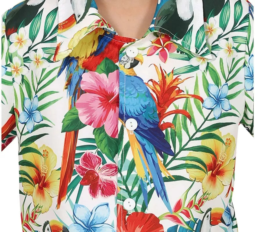 Translation missing: de.Disfraz de Hawaiano blanco Tropical para niño