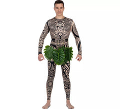 Maui Island Tätowiertes Hawaii-Kostüm für Herren