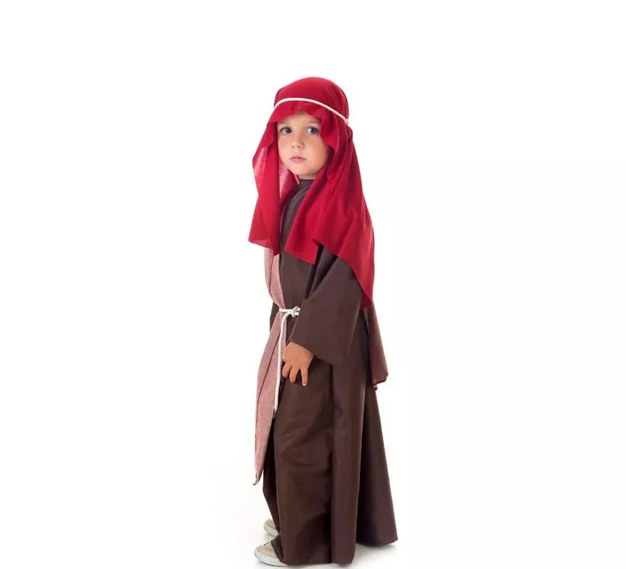 Disfraz de Hebreo manto burdeos para niños