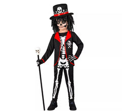 Voodoo-Skelett-Zauberer-Kostüm für Jungen