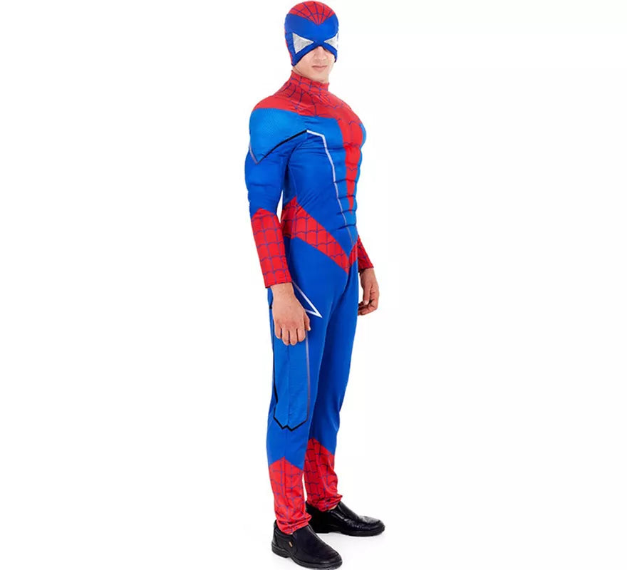 Translation missing: de.Disfraz de Héroe Arácnido Azul de Cómic para hombre