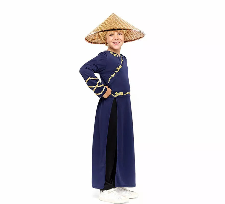 Translation missing: de.Disfraz de Héroe Chino azul para niño