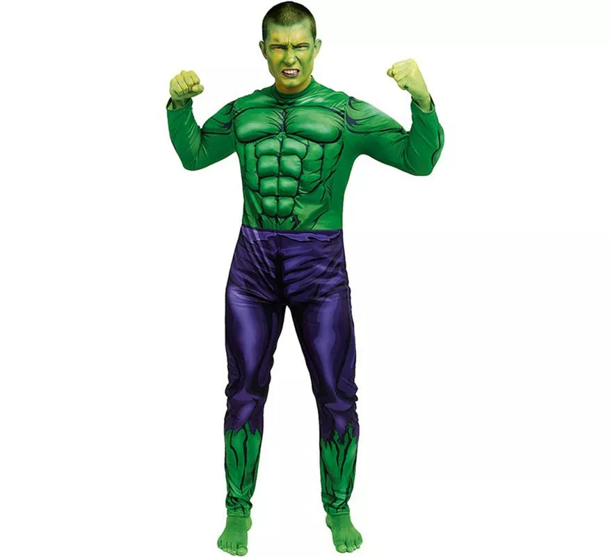 Translation missing: de.Disfraz de Héroe Gigante verde Musculoso para hombre