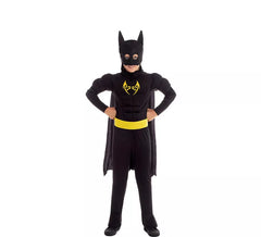 Schwarzes Fledermaus-Heldenkostüm für Kinder