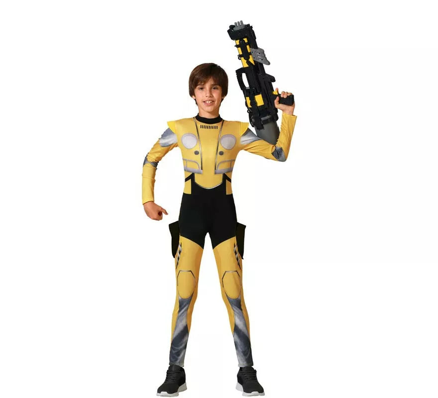 Translation missing: de.Disfraz de Héroe Robot amarillo para niño
