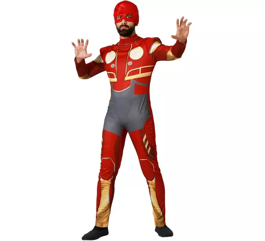 Translation missing: de.Disfraz de Héroe Robot rojo para hombre