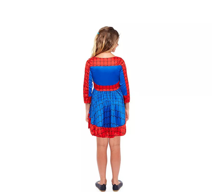 Translation missing: de.Disfraz de Heroína Arácnida Azul y Rojo para niña