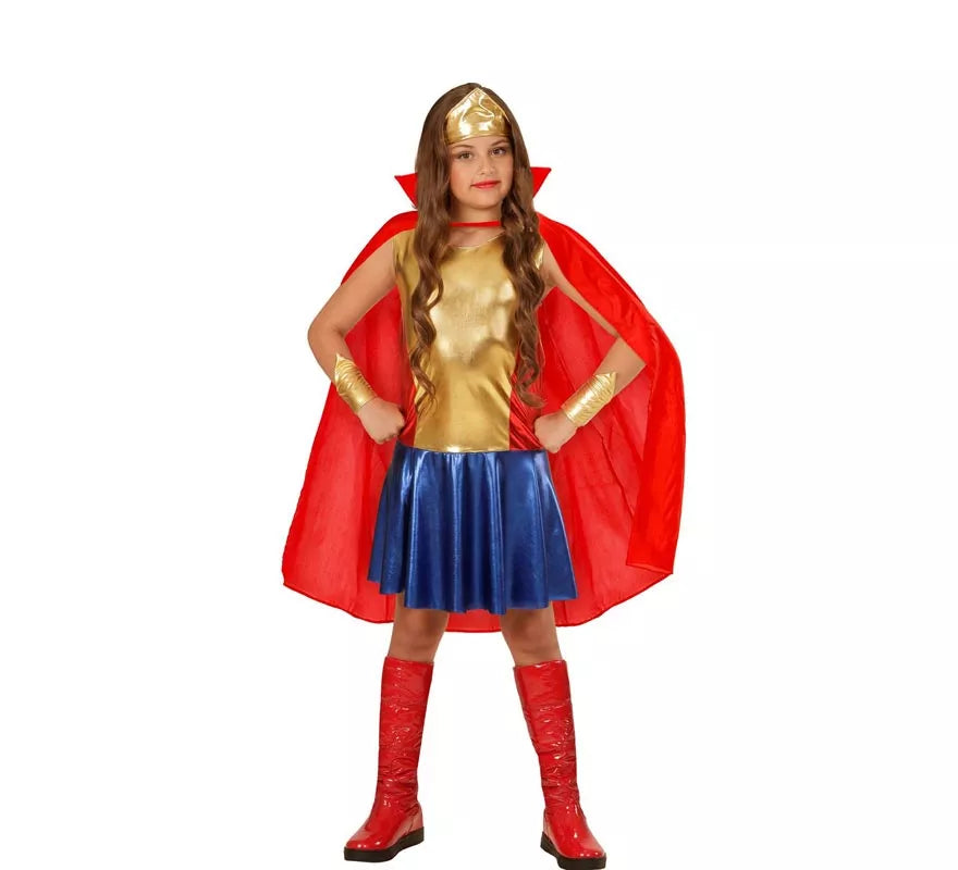 Disfraz de Heroína dorada para niña y adolescente