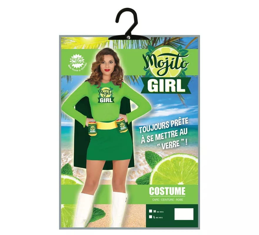 Translation missing: de.Disfraz de Heroína Mojito con capa para mujer