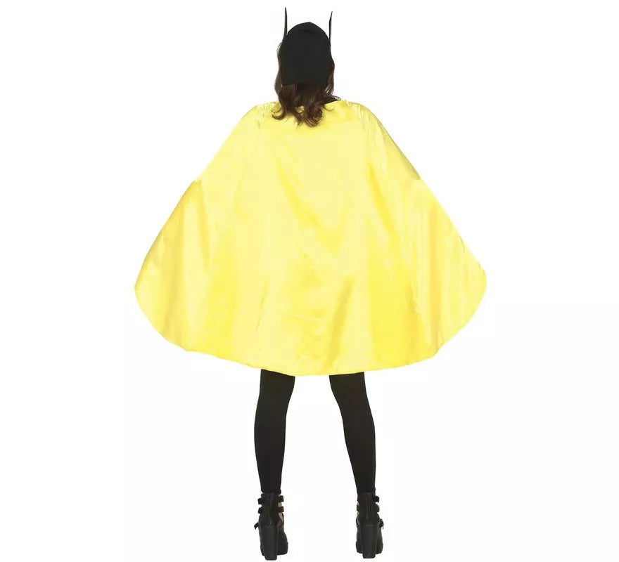 Disfraz de Heroína Oscura con capa amarilla para adolescente