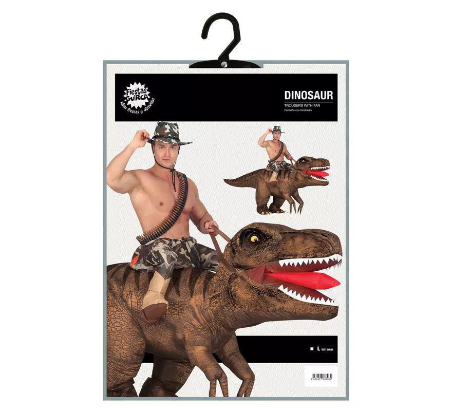 Translation missing: de.Disfraz de Hinchable Dinosaurio Montado para adultos