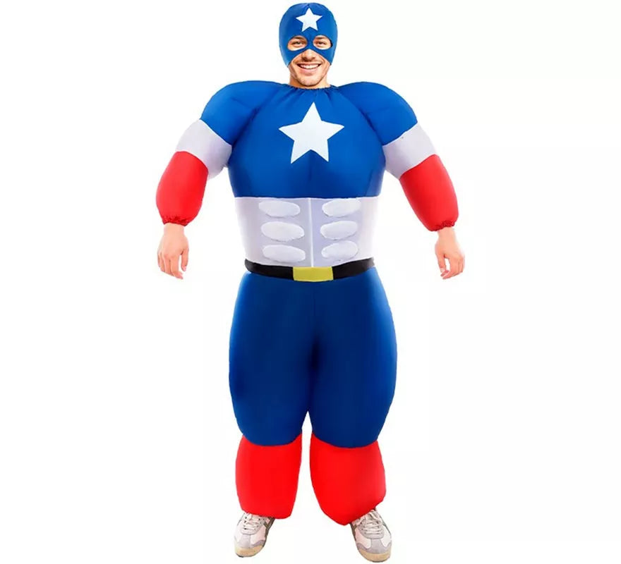 Translation missing: de.Disfraz de Hinchable Star Héroe Americano para adulto