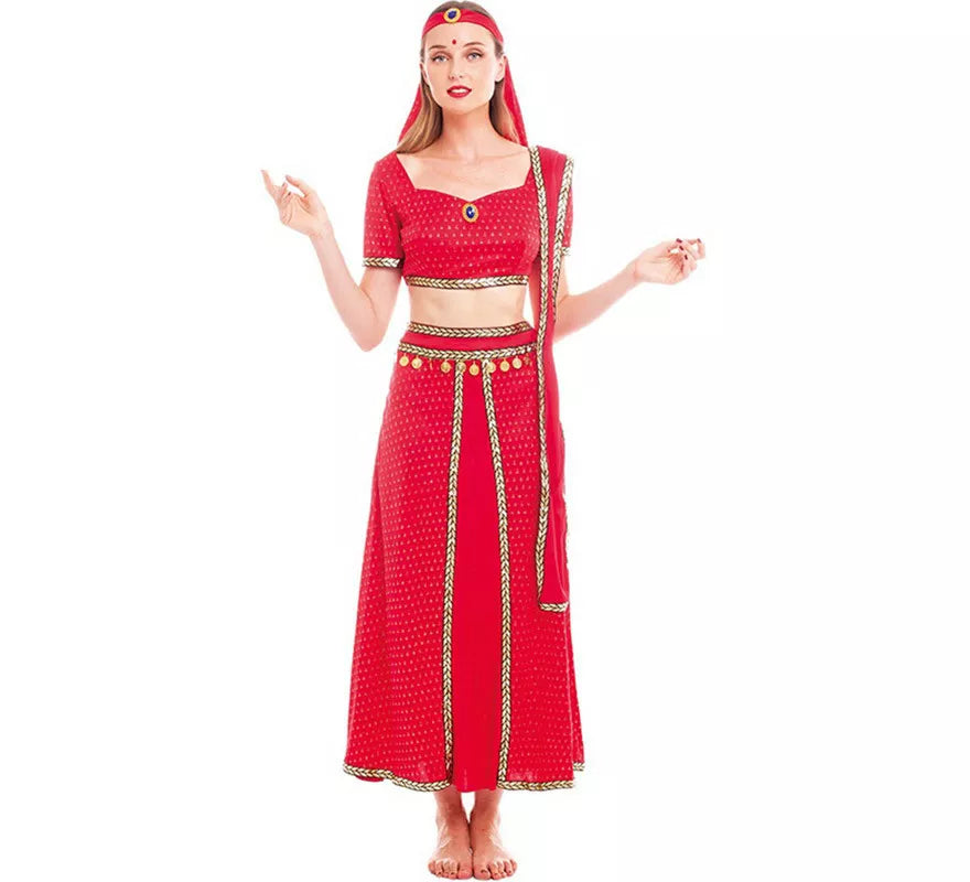 Translation missing: de.Disfraz de Hindú Bollywood Fucsia para mujer