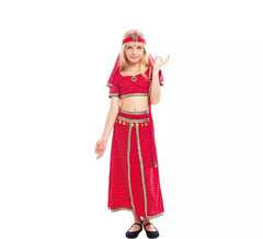 Indisches Bollywood Fuchsia Kostüm für ein Mädchen