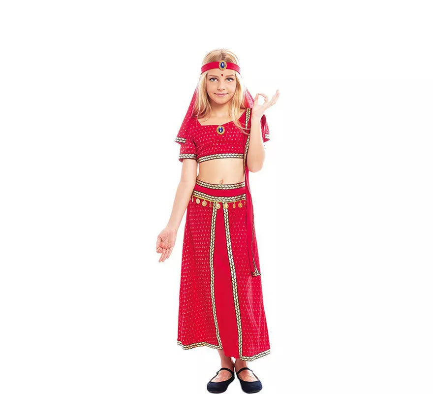 Translation missing: de.Disfraz de Hindú Bollywood Fucsia para niña