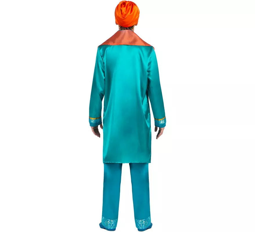 Translation missing: de.Disfraz de Hindú Elegante azul y naranja para hombre