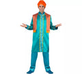 Disfraz de Hindú Elegante azul y naranja para hombre