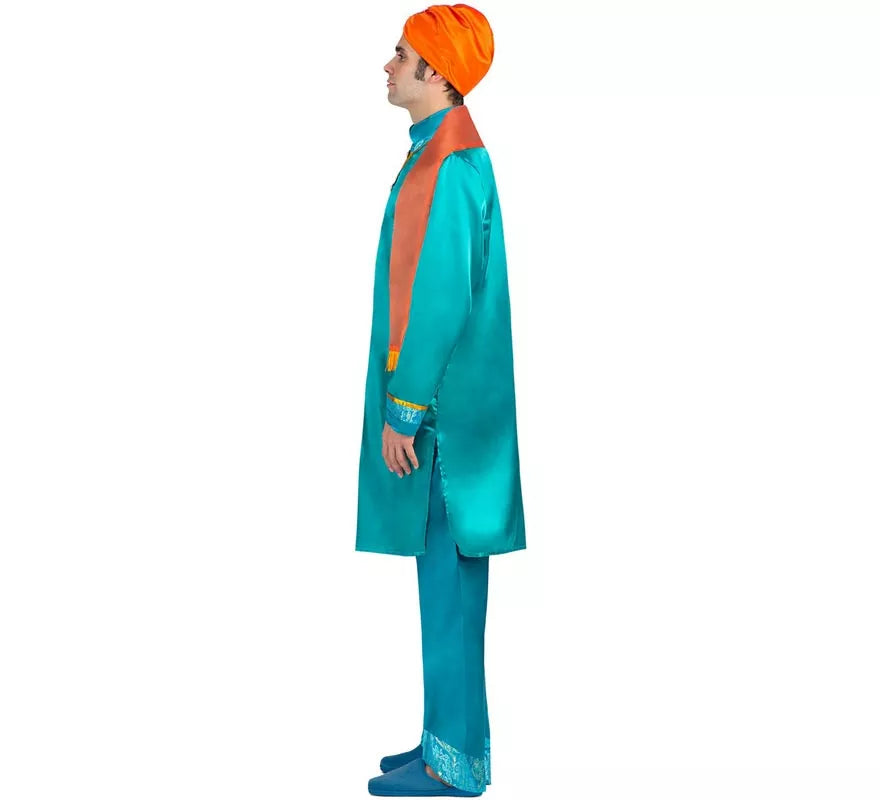 Translation missing: de.Disfraz de Hindú Elegante azul y naranja para hombre