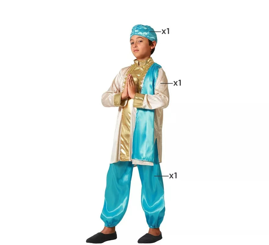Translation missing: de.Disfraz de Hindú Exótico azul para niño