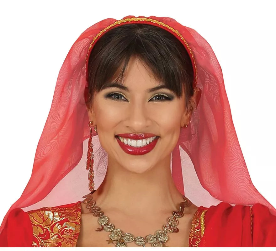 Disfraz de Hindú Rojo para mujer