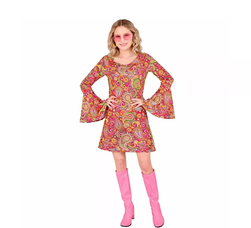 Translation missing: de.Disfraz de Hippie años 60 Fashion Paisley para mujer