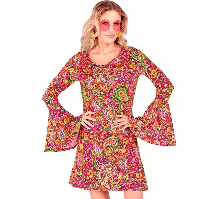 Translation missing: de.Disfraz de Hippie años 60 Fashion Paisley para mujer