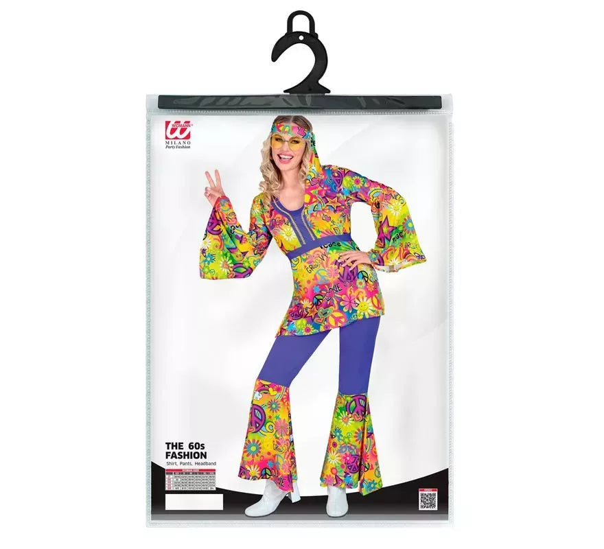 Translation missing: de.Disfraz de Hippie años 60 Fashion Paz y Amor para mujer