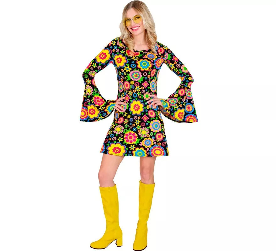 Translation missing: de.Disfraz de Hippie años 60 Flores Fashion para mujer