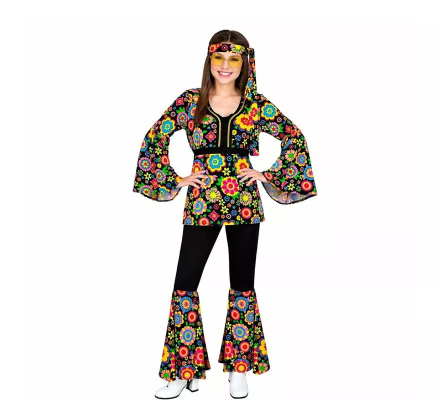 Translation missing: de.Disfraz de Hippie años 60 Flores y Mandalas para mujer